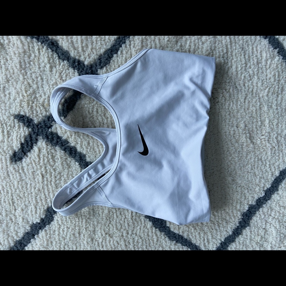 White Nike Sports Bra